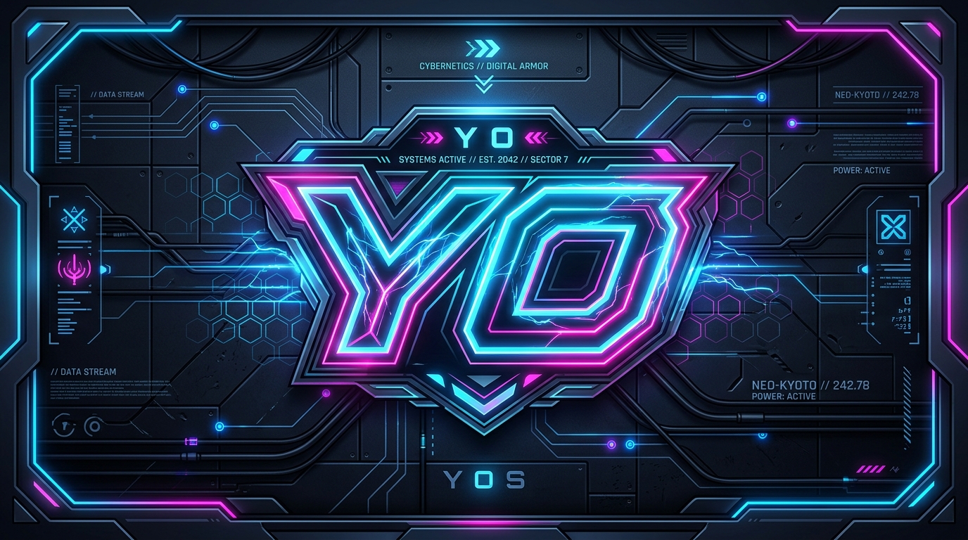 YO Cyberpunk Emblem Logo